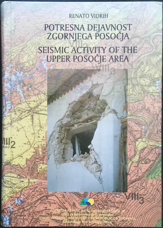 Naslovnica knjige Potresna dejavnost zgornjega posočja / Seismic activity of the Upper Posočje Area
