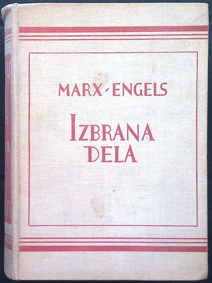 Naslovnica knjige Izbrana dela I. / Marx - Engels