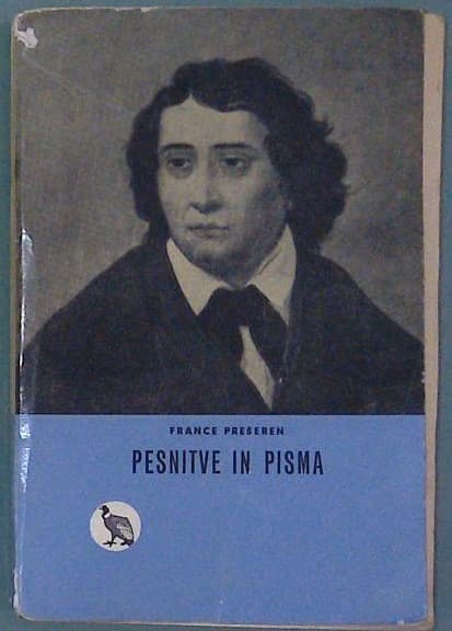 Naslovnica knjige France Prešeren / Pesnitve in pisma