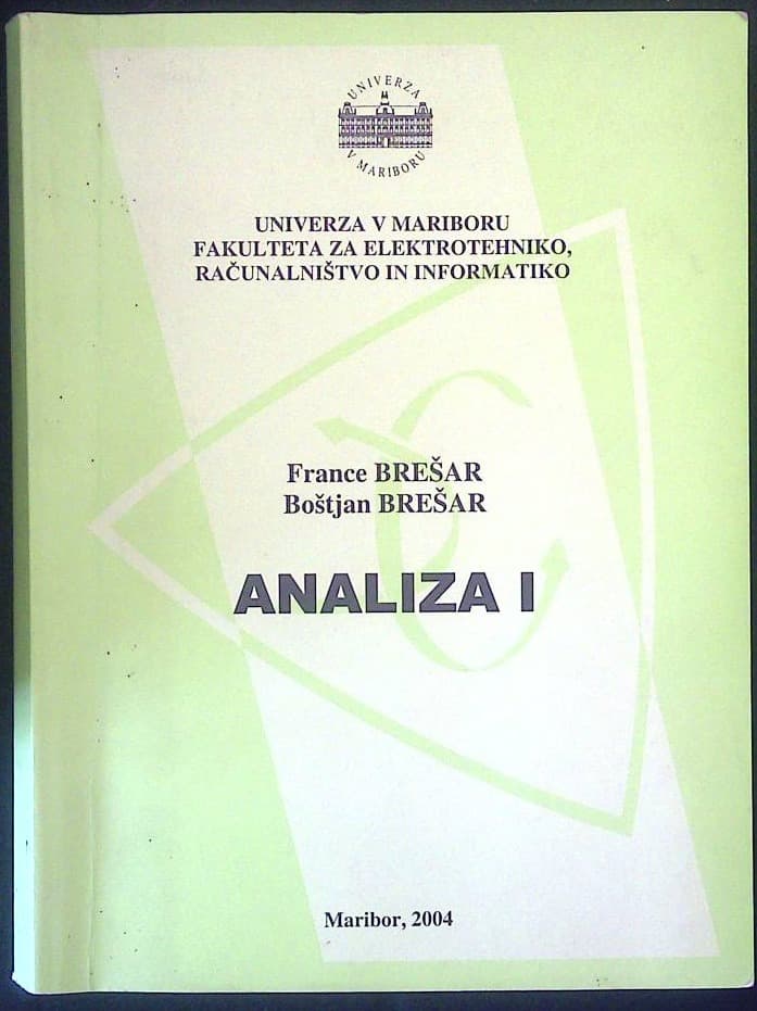 Naslovnica knjige Analiza I