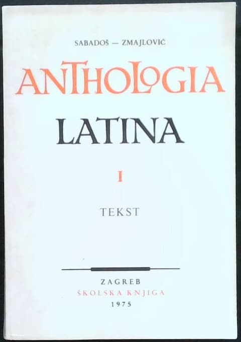 Naslovnica knjige Anthologia Latina 1 (Poezija)
