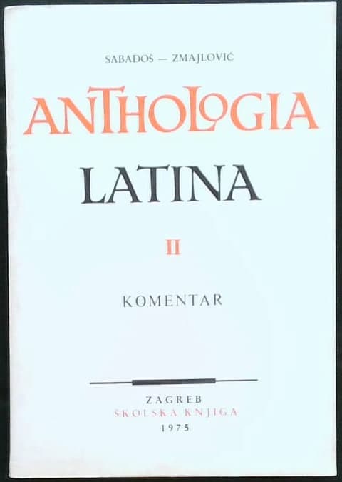 Naslovnica knjige Anthologia Latina 2 (Poezija)