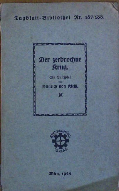 Naslovnica knjige Der zerbrochne Krug