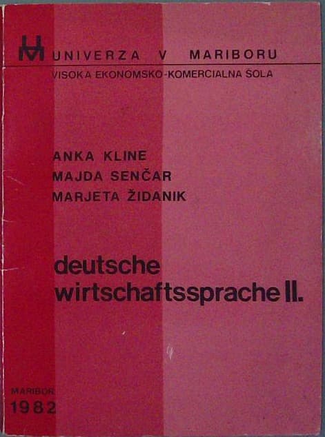Naslovnica knjige Deutsche Wirtschaftssprache II.