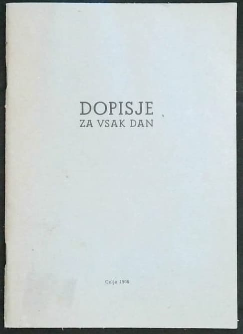Naslovnica knjige Dopisje
