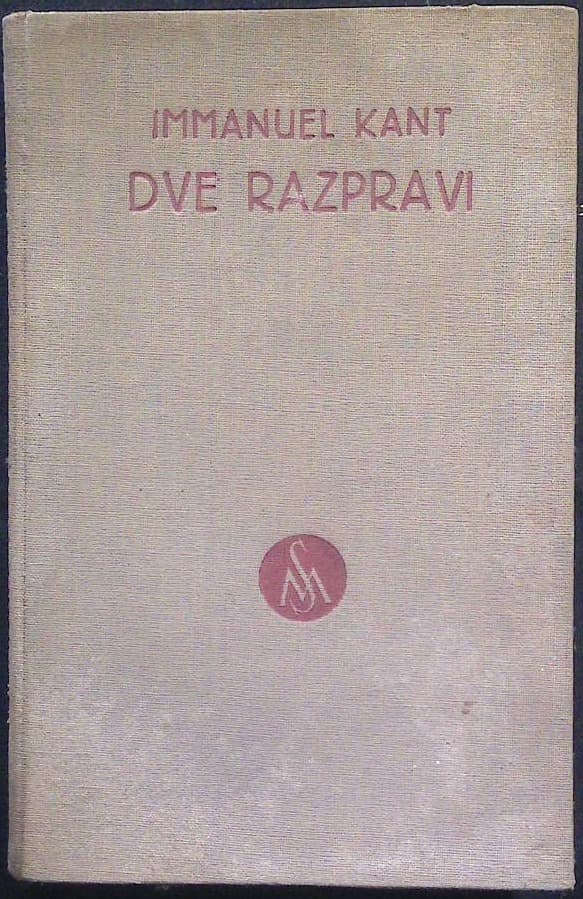 Naslovnica knjige Dve razpravi