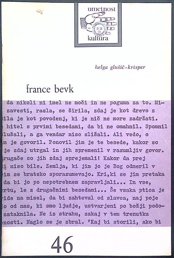 Naslovnica knjige France Bevk