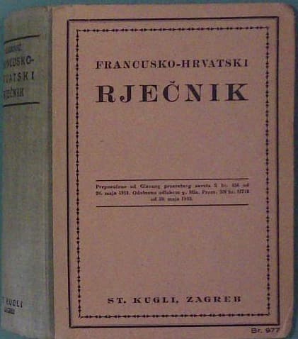Naslovnica knjige Francusko-Hrvatski rječnik
