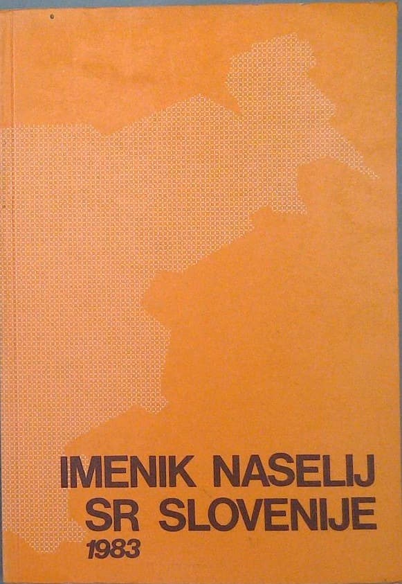 Naslovnica knjige Imenik naselij SR Slovenije 1983