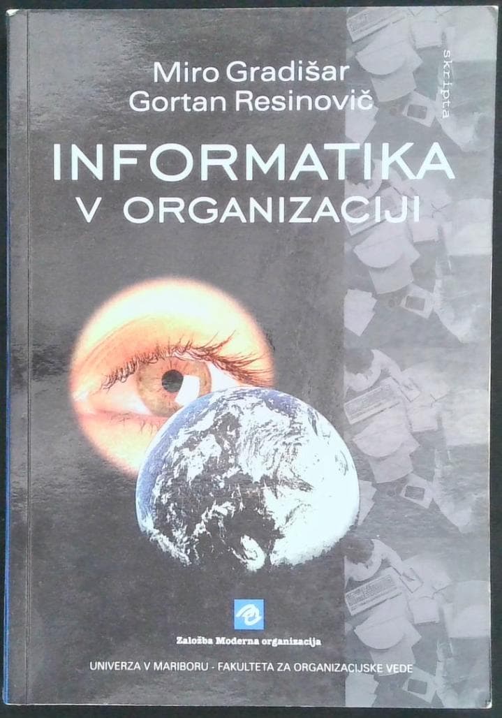 Naslovnica knjige Informatika v organizaciji