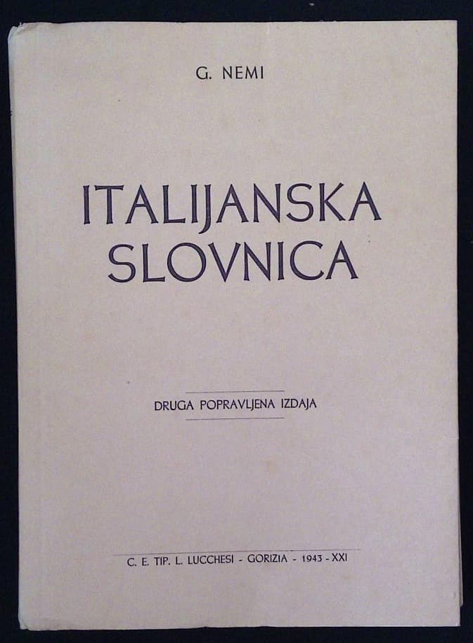 Naslovnica knjige Italijanska slovnica