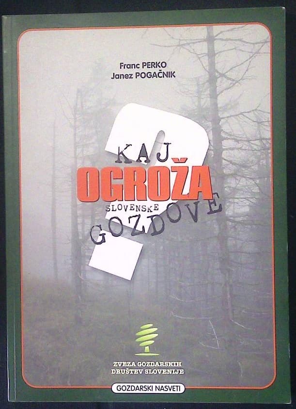 Naslovnica knjige Kaj ogroža slovenske gozdove