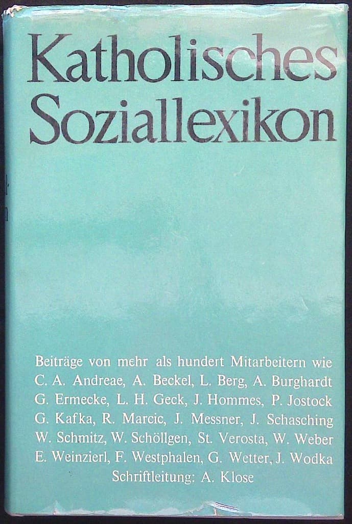 Naslovnica knjige Katholisches Soziallexikon