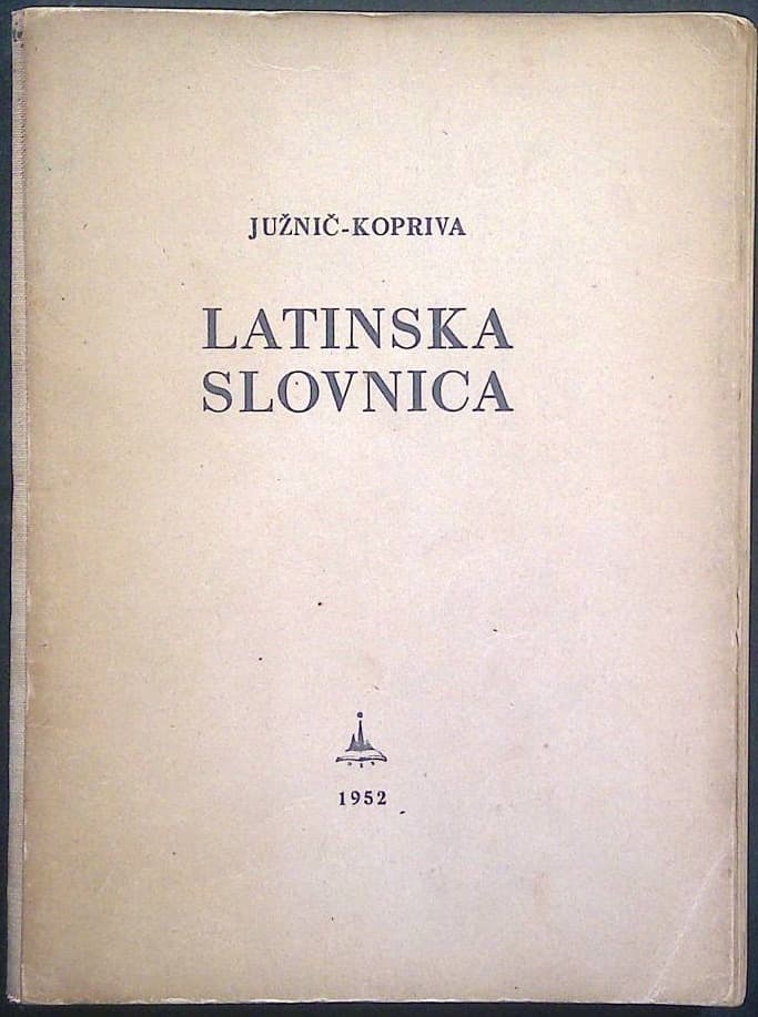 Naslovnica knjige Latinska slovnica