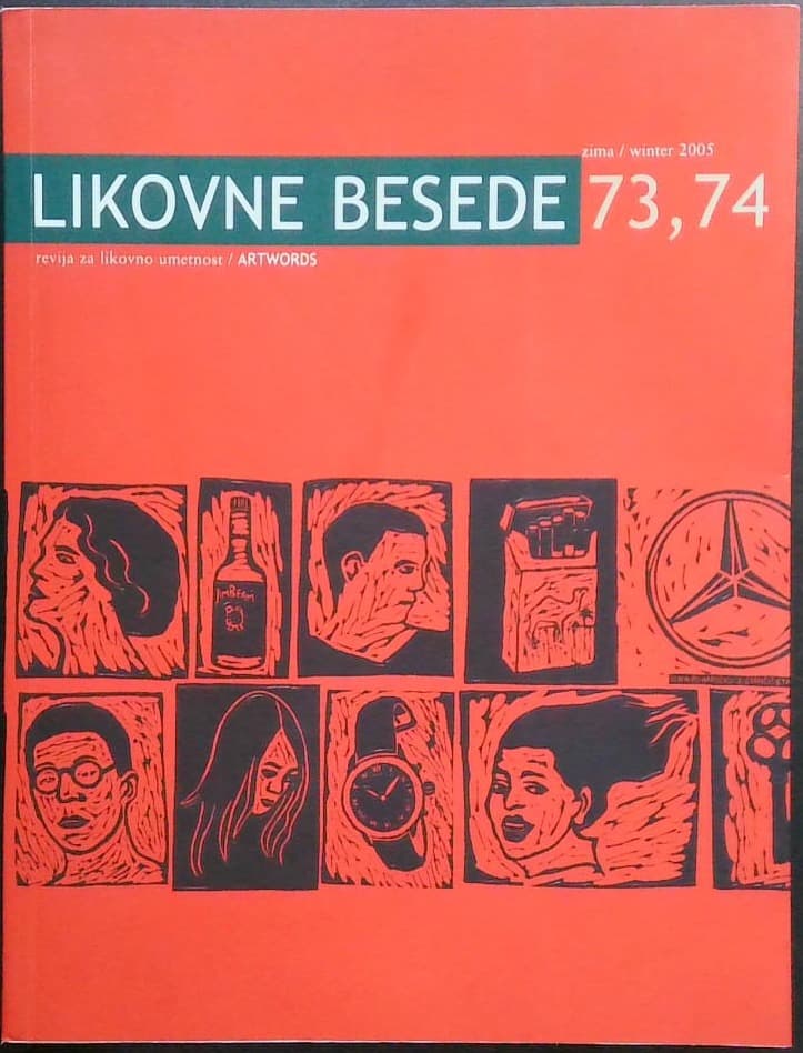 Naslovnica knjige Likovne besede 73, 74