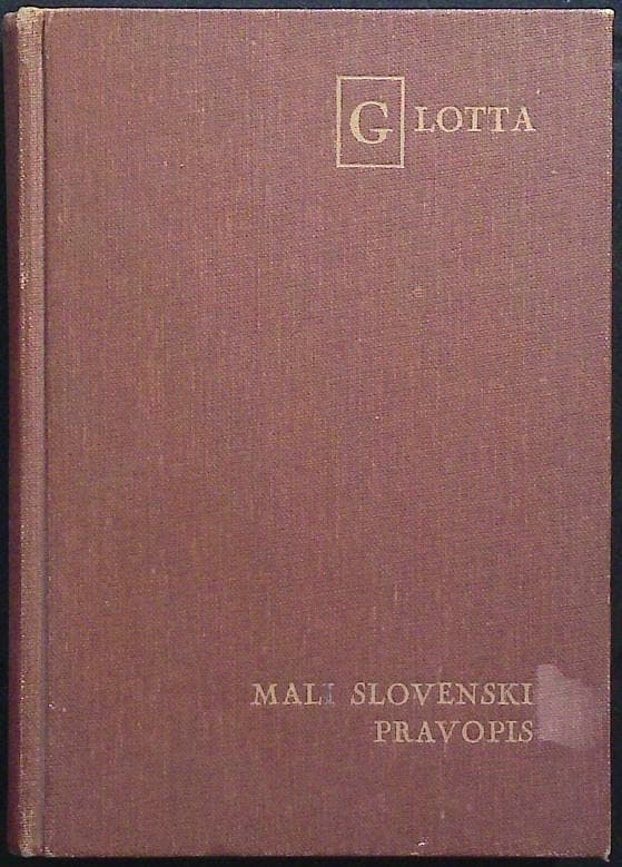 Naslovnica knjige Mali slovenski pravopis