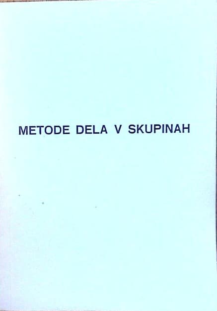 Naslovnica knjige Metode dela v skupinah