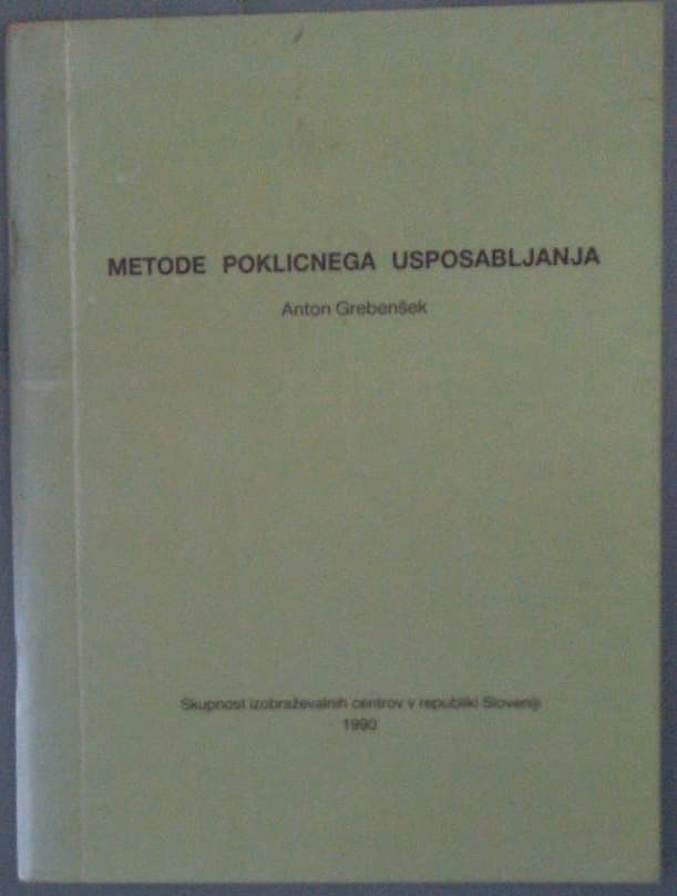 Naslovnica knjige Metode poklicnega usposabljanja