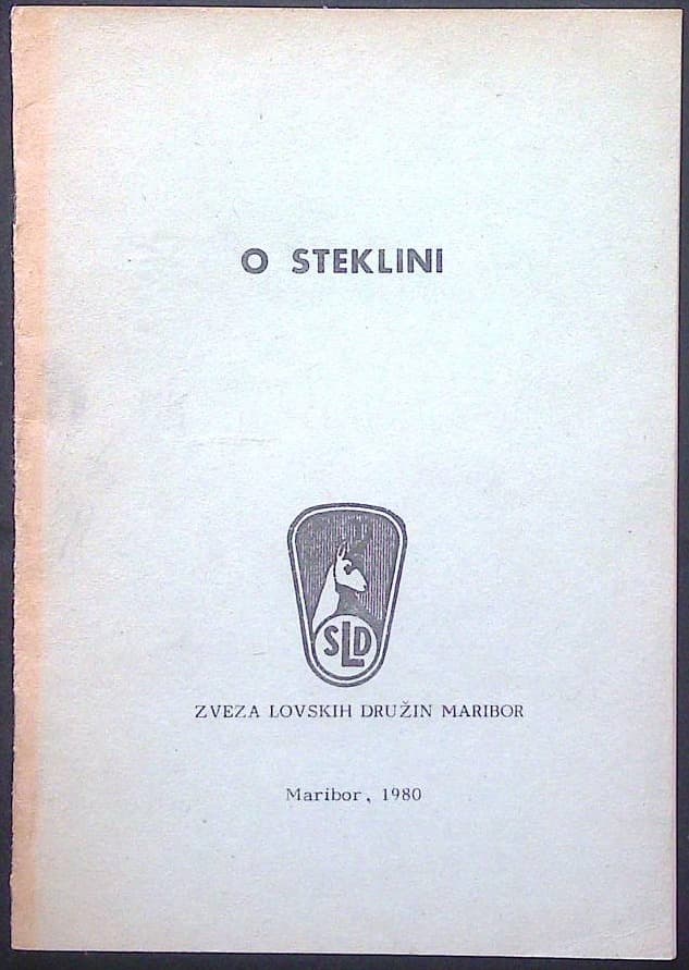 Naslovnica knjige O steklini