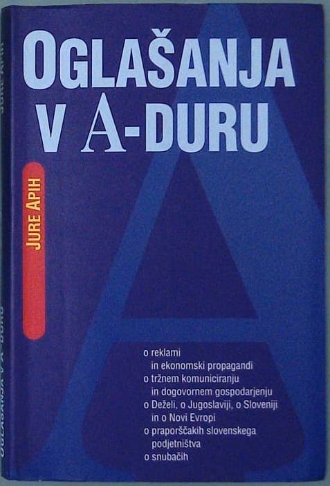 Naslovnica knjige Oglašanja v A-duru