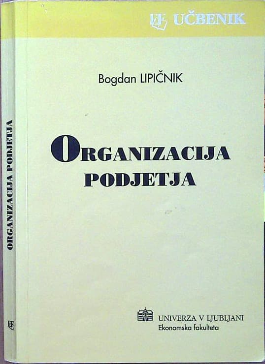 Naslovnica knjige Organizacija podjetja