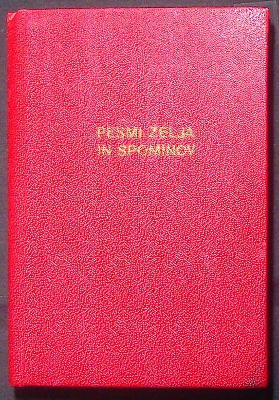Naslovnica knjige Pesmi želja in spominov