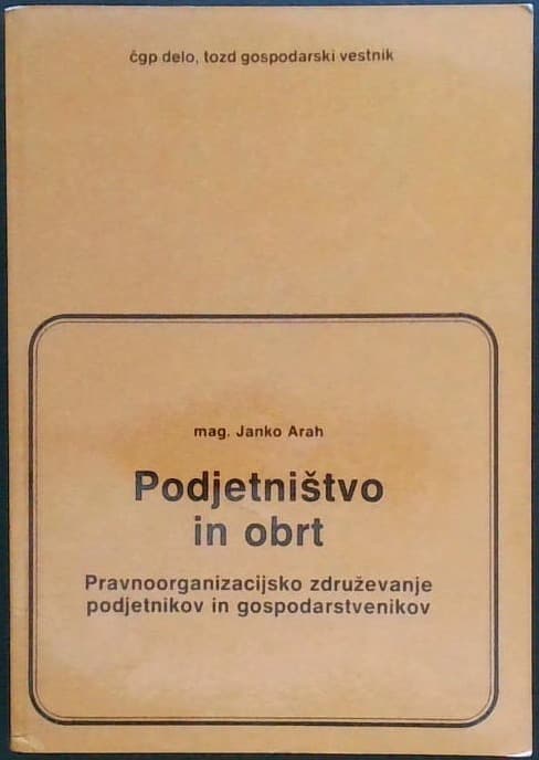 Naslovnica knjige Podjetništvo in obrt