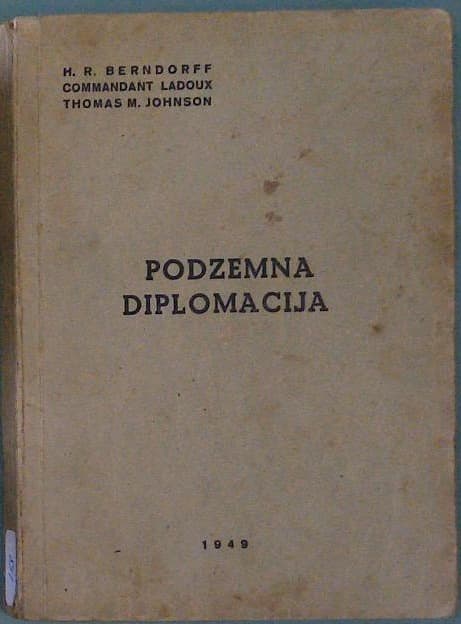 Naslovnica knjige Podzemna diplomacija