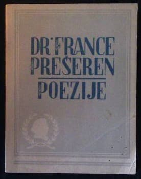 Naslovnica knjige Poezije doktorja Franceta Prešerna