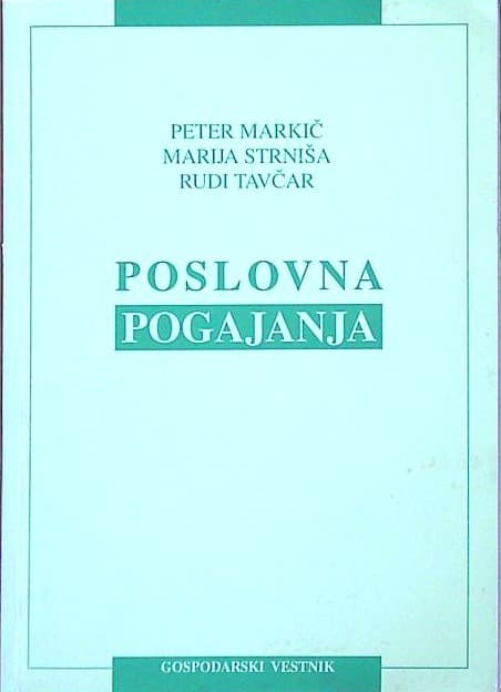 Naslovnica knjige Poslovna pogajanja