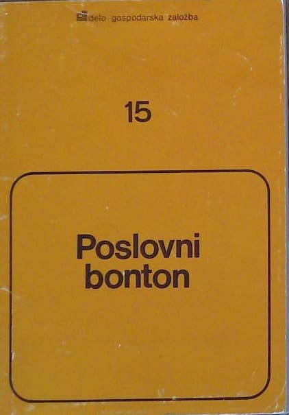 Naslovnica knjige Poslovni bonton