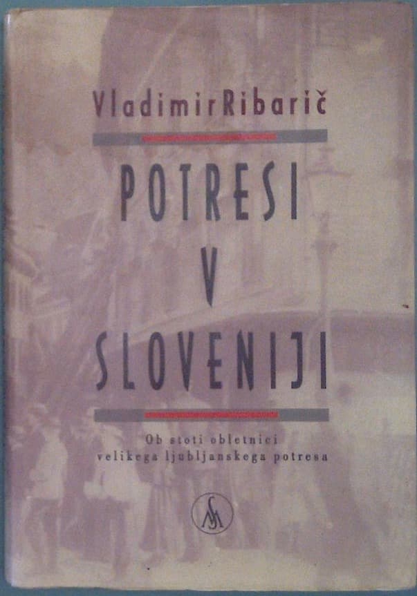 Naslovnica knjige Potresi v Sloveniji