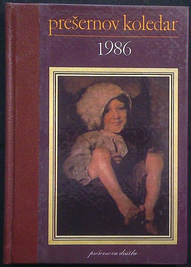 Naslovnica knjige Prešernov koledar 1986