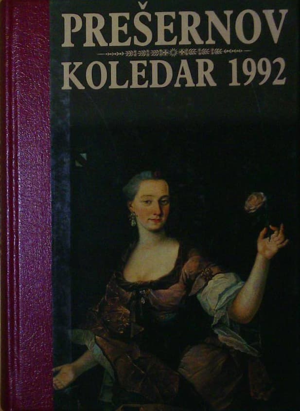 Naslovnica knjige Prešernov koledar 1992