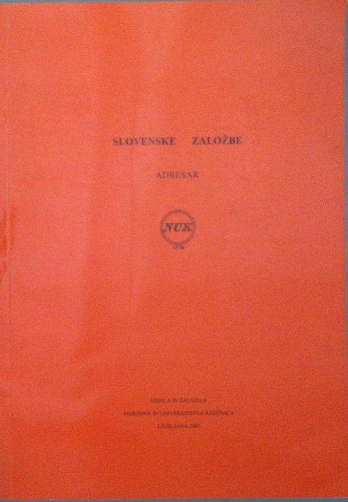 Naslovnica knjige Slovenske založbe