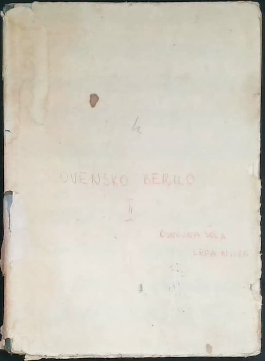 Naslovnica knjige Slovensko berilo II.