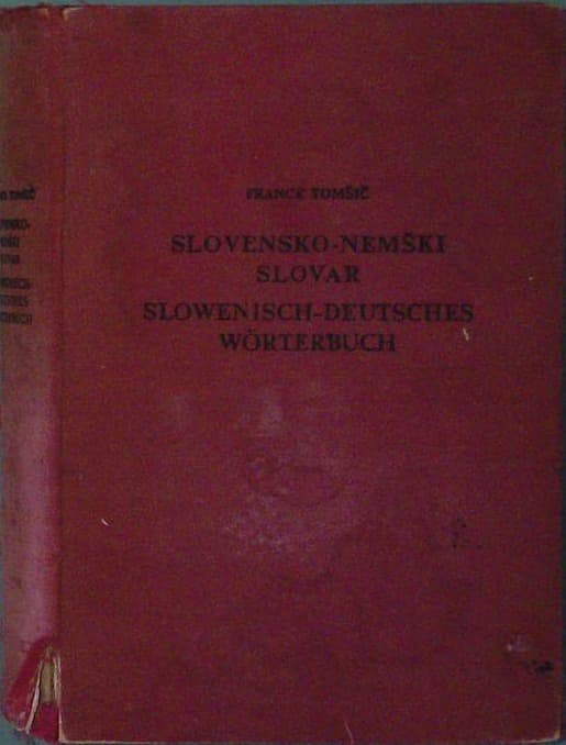 Naslovnica knjige Slovensko-nemški slovar
