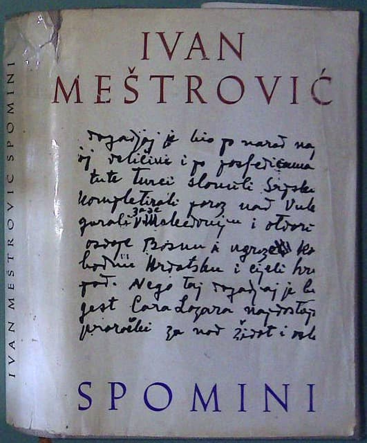 Naslovnica knjige Spomini - Ivan Meštrović