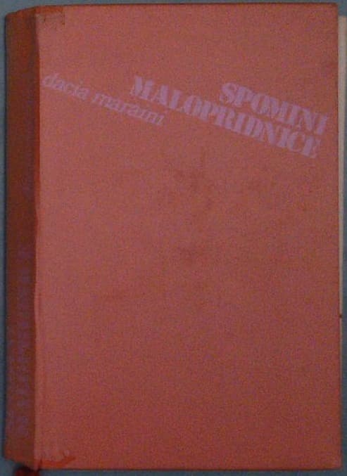 Naslovnica knjige Spomini malopridnice