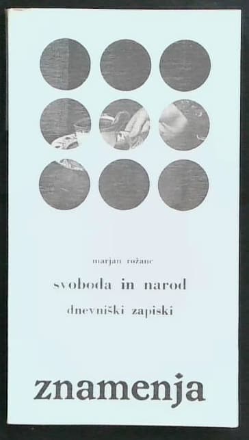 Naslovnica knjige Svoboda in narod : dnevniški zapisi