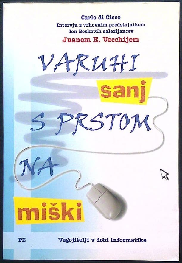 Naslovnica knjige Varuhi sanj s prstom na miški