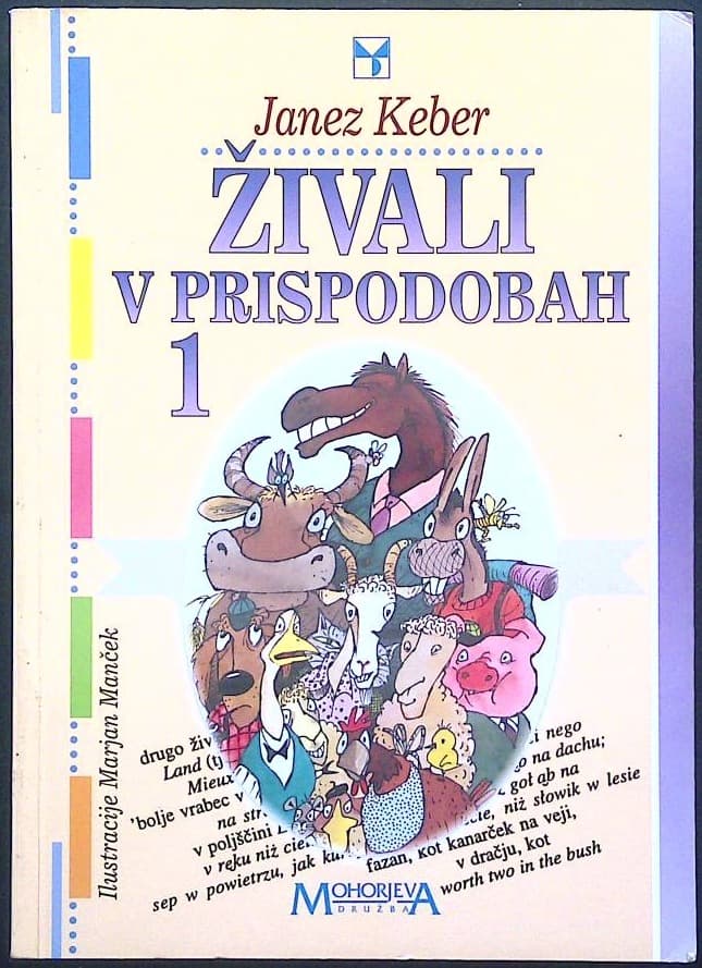 Naslovnica knjige Živali v prispodobah 1