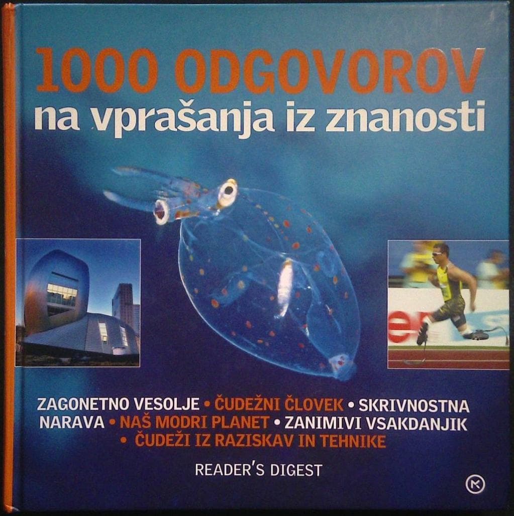 Naslovnica knjige 1000 odgovorov na vprašanja iz znanosti