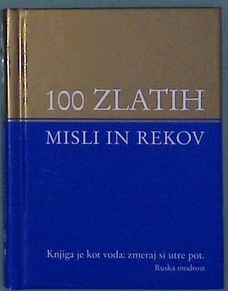 Naslovnica knjige 100 zlatih misli in rekov