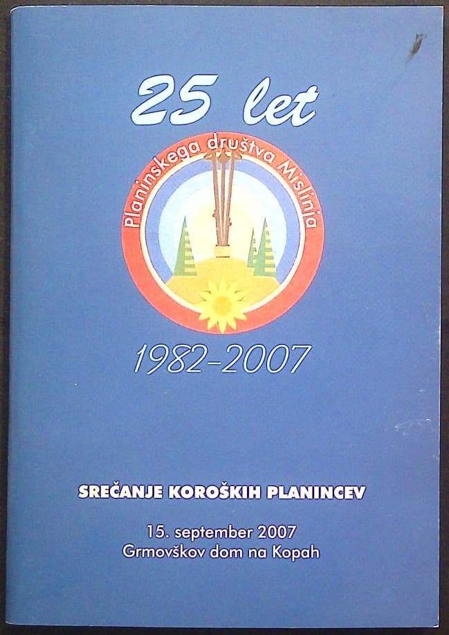 Naslovnica knjige 25 let Planinskega društva Mislinja