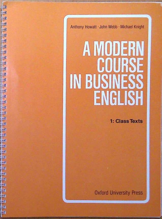 Naslovnica knjige A modern Course in Business English 1: Class Texts