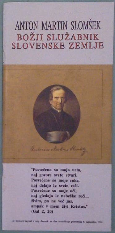 Naslovnica knjige Anton Martin Slomšek Božji služabnik slovenske zemlje