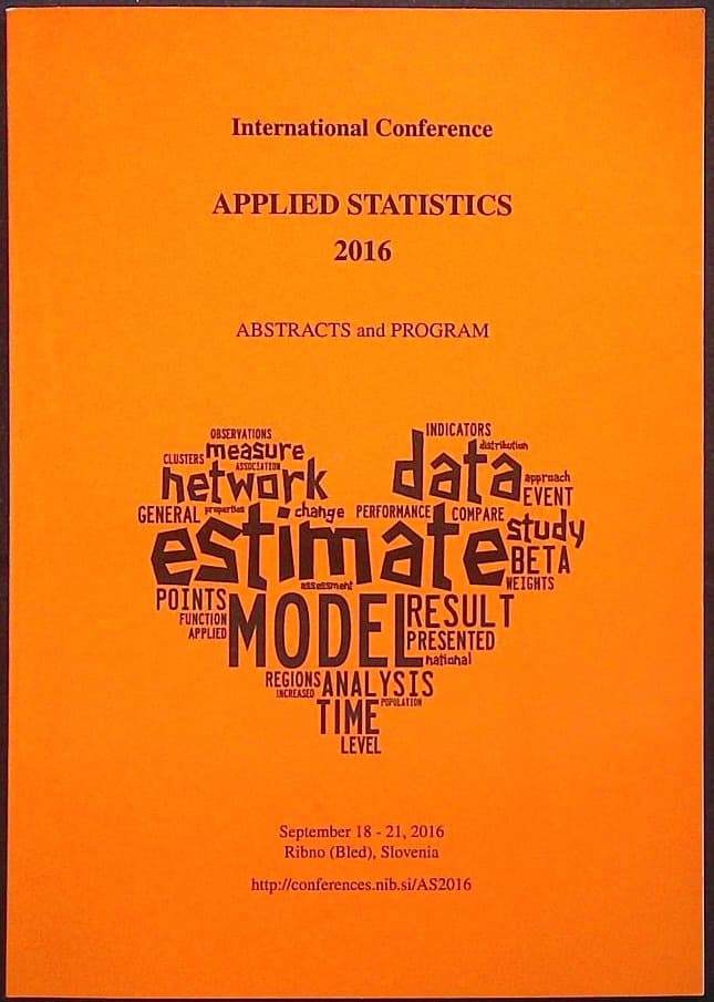 Naslovnica knjige Applied Statistics 2016 (International Conference) - Abstracts and Program
