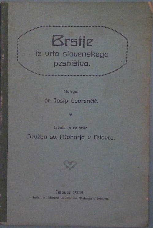 Naslovnica knjige Brstje iz vrta slovenskega pesništva