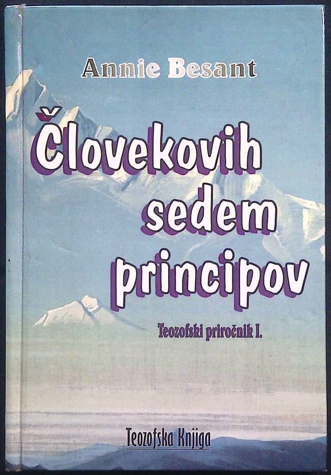 Naslovnica knjige Človekovih sedem principov (Teozofski priročnik I.)